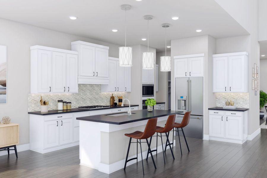 Representative furnished interior of a home built from the Carmine by Tri Pointe Homes in Trillium, Richmond (Image 22).