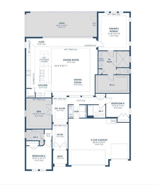 2D floor plan layout of this home in Hawkstone, Lithia, FL (Image 3).