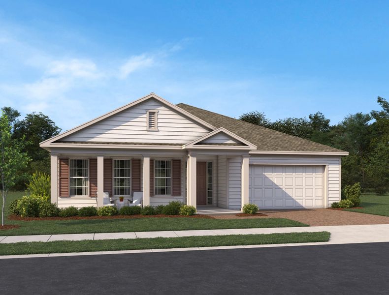 Representative exterior photo of a completed home built from the Siesta II by Ashton Woods in Ardisia Park Estate, New Smyrna Beach, FL (Image 2). Representative exterior photo of a completed home built from the Siesta II by Ashton Woods in Ardisia Park Estate, New Smyrna Beach, FL (Image 2).