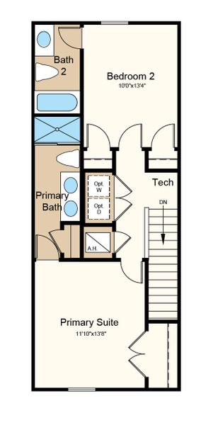 2D floor plan layout of this home in Southloch, Mount Dora, FL (Image 3).