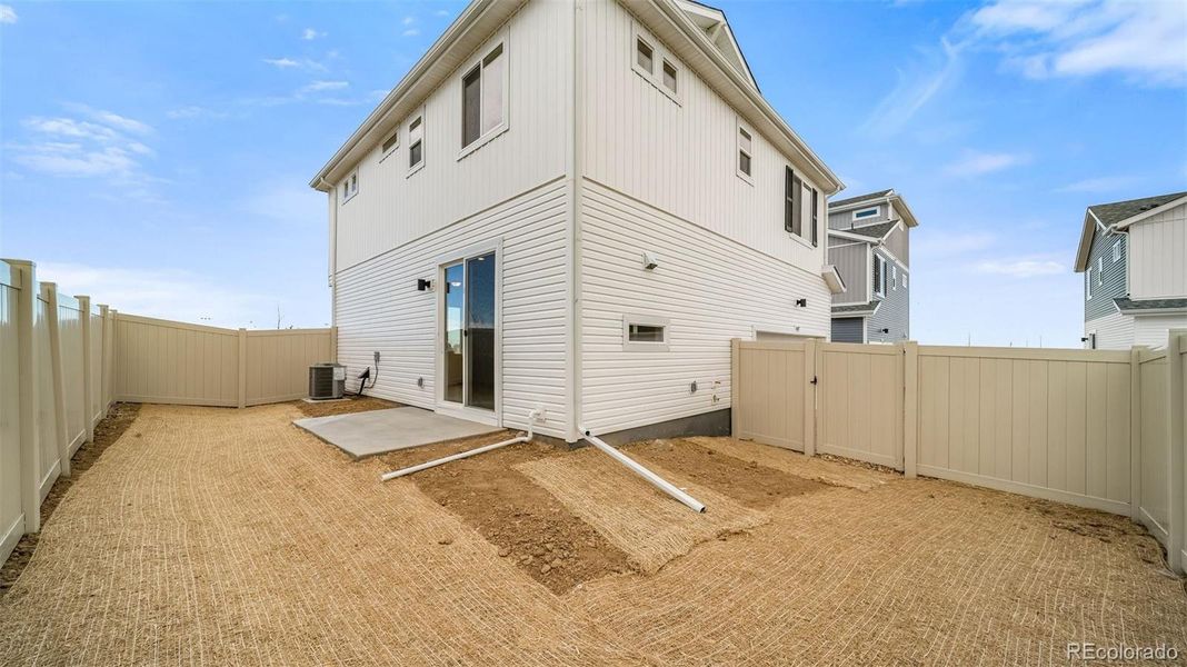 Exterior details and patio area of a home in , Aurora (Image 25).