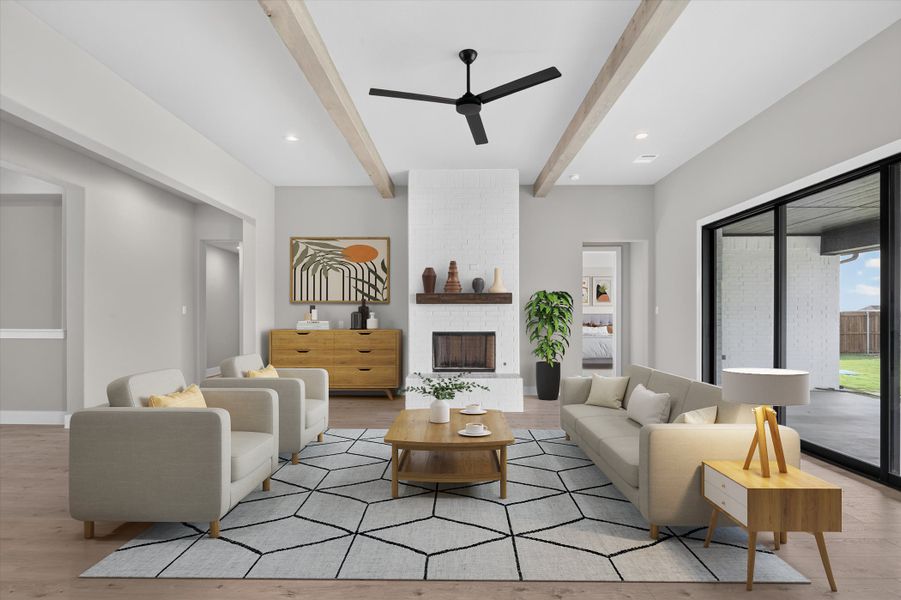 Representative furnished interior of a home built from the The McKinney by Kenmark Homes in Cotten Creek, Azle (Image 3). Representative furnished interior of a home built from the The McKinney by Kenmark Homes in Cotten Creek, Azle (Image 3).
