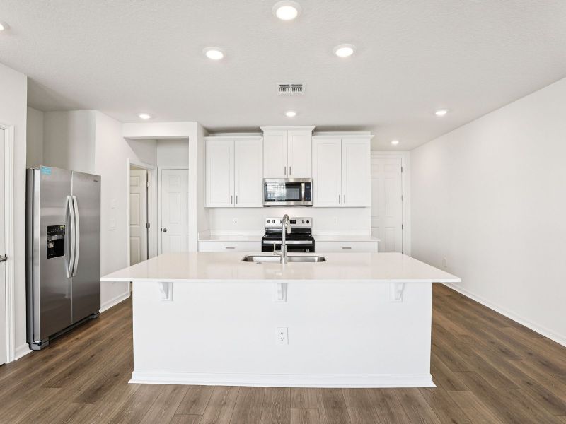 Furnished interior view inside a new home in The Meadow at Crossprairie Townes, St. Cloud (Image 3). Furnished interior view inside a new home in The Meadow at Crossprairie Townes, St. Cloud (Image 3).
