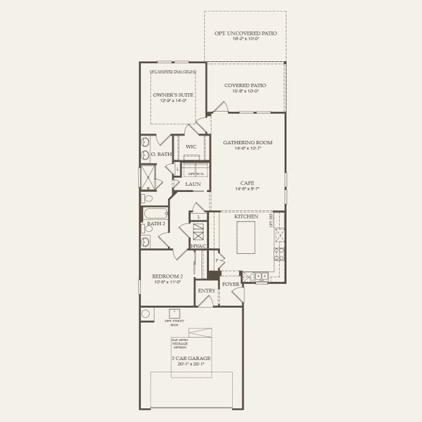 2D floor plan layout for the Alpine - Passport by Del Webb in Carolina Overlook, Clayton, NC (Image 4). 2D floor plan layout for the Alpine - Passport by Del Webb in Carolina Overlook, Clayton, NC (Image 4).