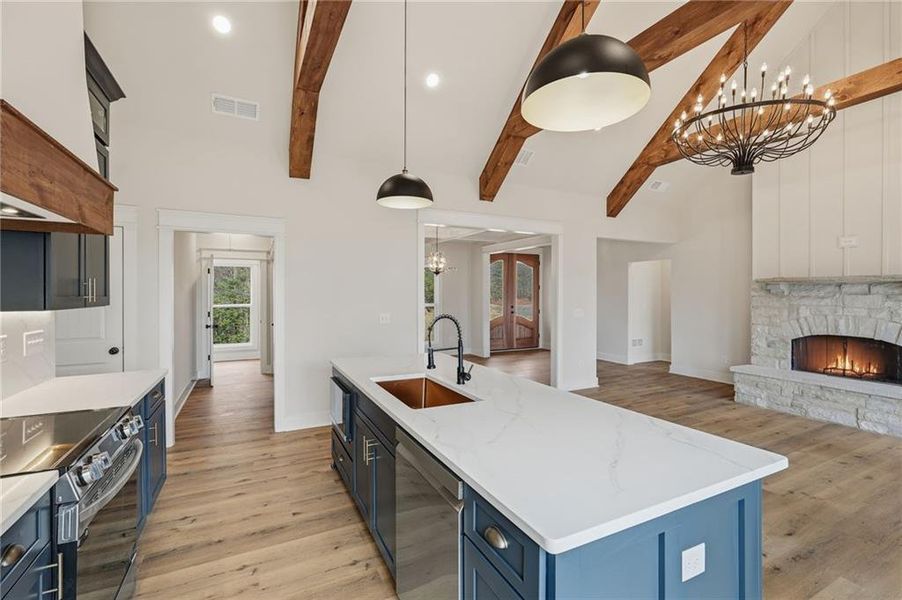 Furnished interior view inside a new home in , Dahlonega (Image 9).
