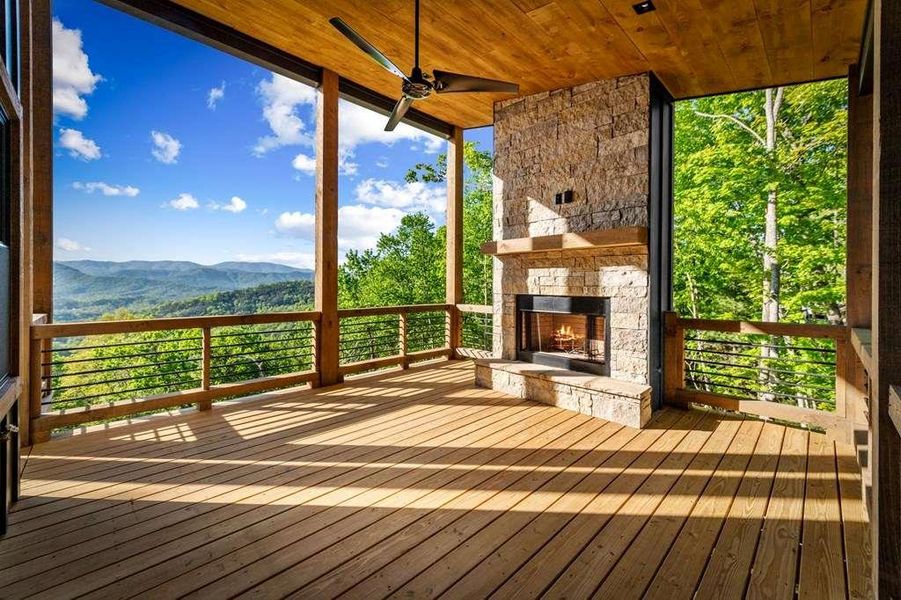Exterior details and patio area of a home in , Blue Ridge (Image 29).