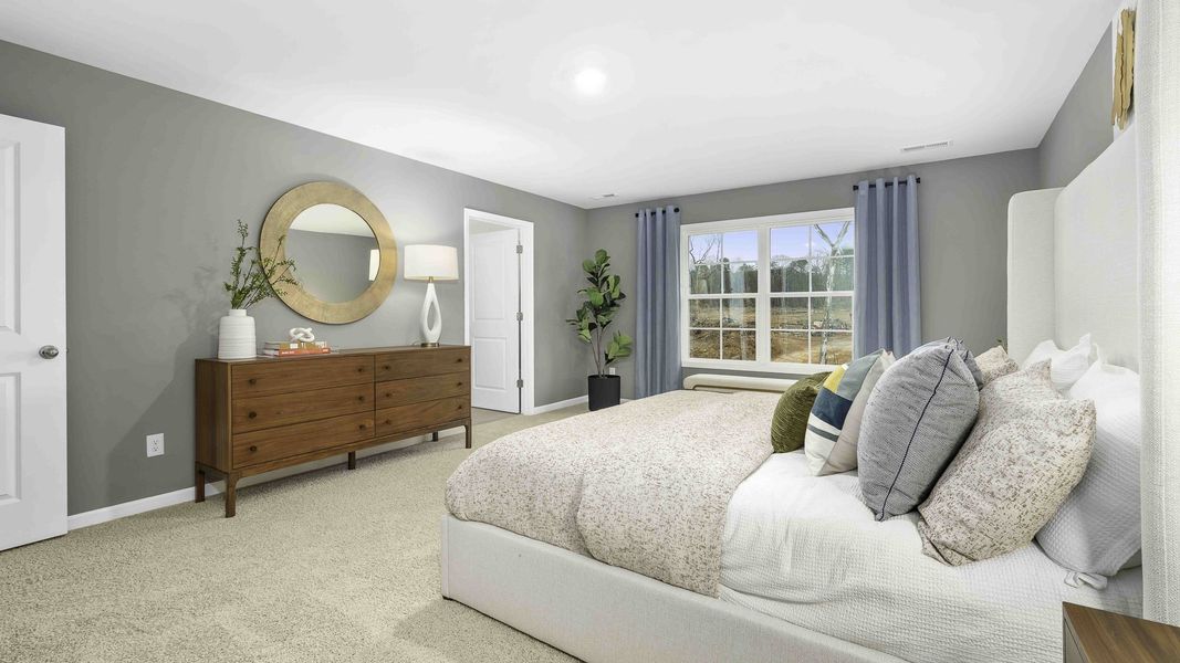 Furnished interior view inside a new home in The Meadows at Kinsley, Jamestown (Image 17). Furnished interior view inside a new home in The Meadows at Kinsley, Jamestown (Image 17).