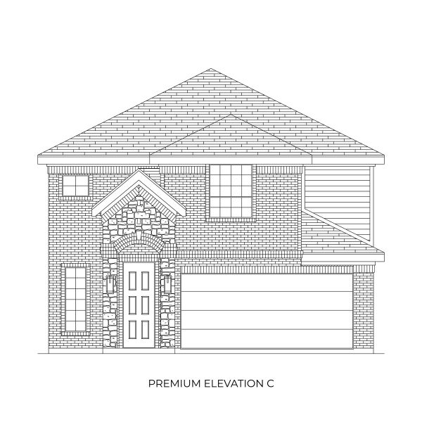 Representative rendering of the exterior for the Franklin F by First Texas Homes (Image 5). Representative rendering of the exterior for the Franklin F by First Texas Homes (Image 5).