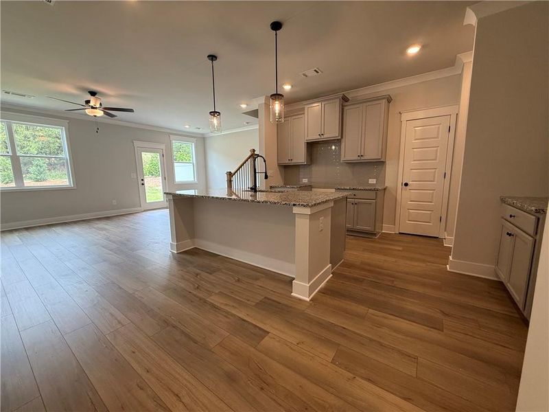 Furnished interior view inside a new home in The Towns at Auburn Station East, Auburn (Image 4).
