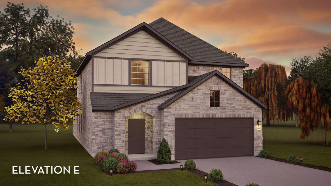 Representative exterior photo of a completed home built from the Alder by CastleRock Communities in Willow View, Converse, TX (Image 2).