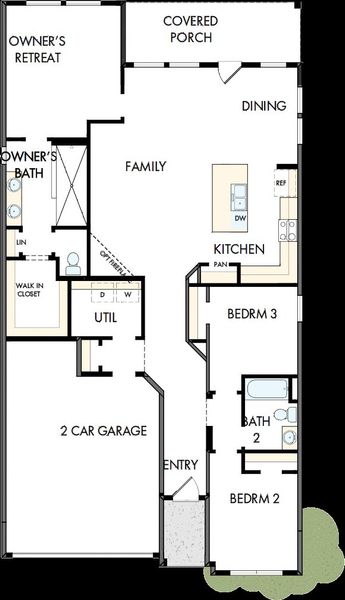 2D floor plan layout of this home in Meridiana 45' Homesites, Manvel, TX (Image 2). 2D floor plan layout of this home in Meridiana 45' Homesites, Manvel, TX (Image 2).