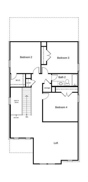 This floor plan features 4 bedrooms, 2 full baths, 1 half bath and over 2,400 square feet of living space.