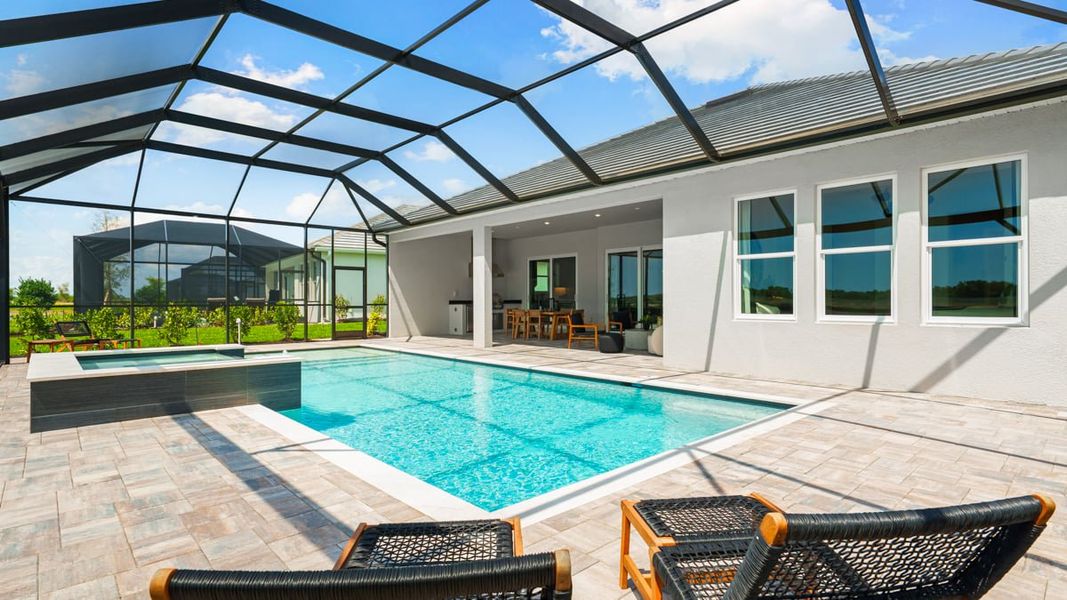 Representative exterior details of a home built from the Pallazio II by Taylor Morrison in Esplanade at Rivergrass, Naples (Image 23).