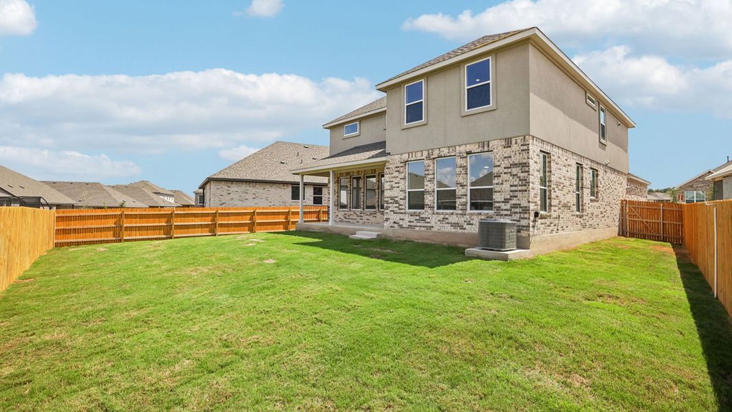 Exterior details and patio area of a home in Rosenbusch Ranch, Leander (Image 24).