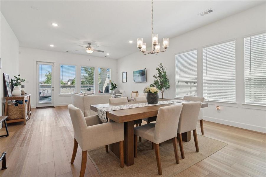 Furnished interior view inside a new home in Painted Tree - South, McKinney (Image 15). Furnished interior view inside a new home in Painted Tree - South, McKinney (Image 15).