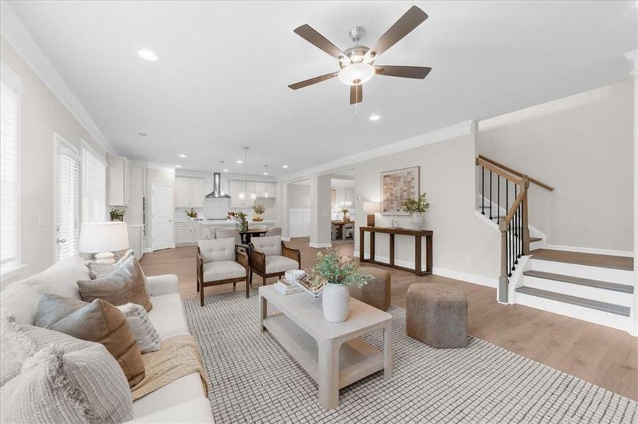 Furnished interior view inside a new home in River Rock, Ball Ground (Image 42).