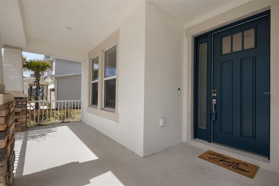 Exterior details and patio area of a home in River Landing, Wesley Chapel (Image 3).