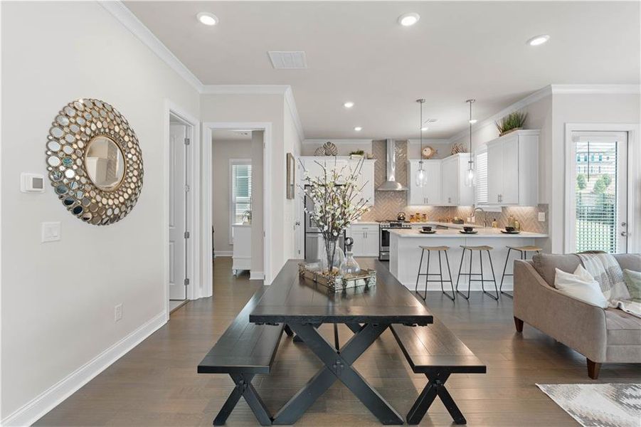 Furnished interior view inside a new home in Aberdeen, Hoschton (Image 9).