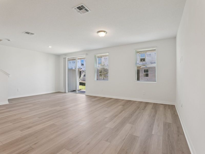 Spacious, unfurnished interior of a new home in The Meadow at Crossprairie Townes, St. Cloud (Image 8). Spacious, unfurnished interior of a new home in The Meadow at Crossprairie Townes, St. Cloud (Image 8).