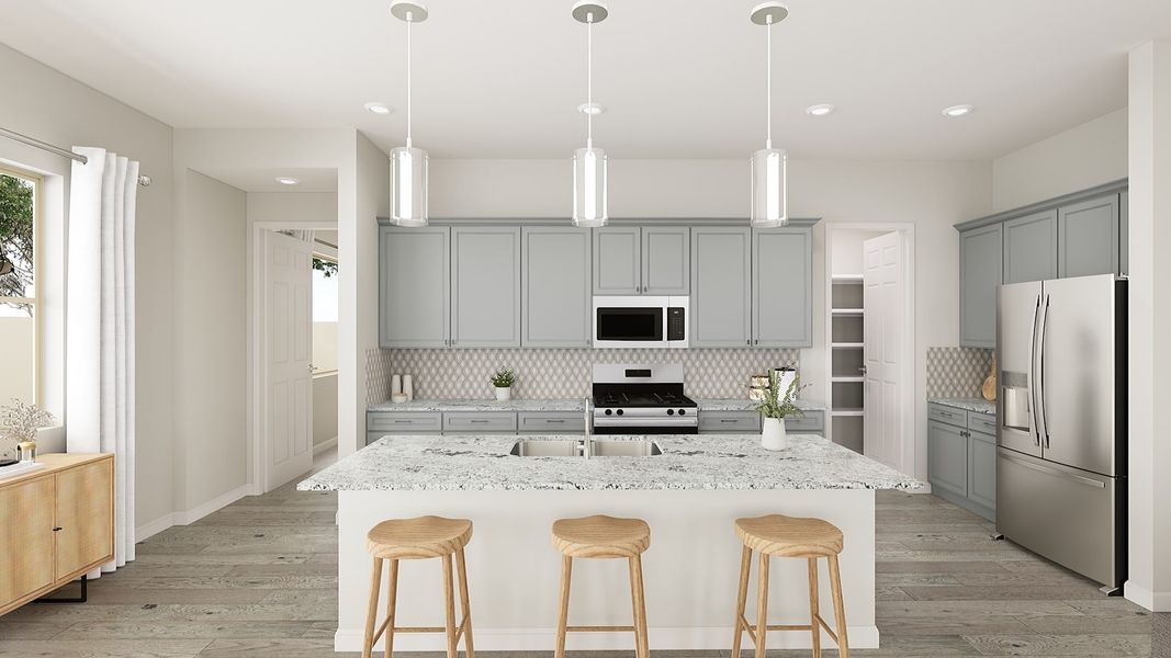 Representative furnished interior of a home built from the Ironwood Plan 40-6 by Tri Pointe Homes in Waterston Central, Gilbert (Image 5).