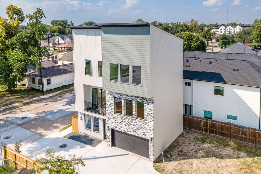 Exterior details and patio area of a home in , Houston (Image 2). Exterior details and patio area of a home in , Houston (Image 2).