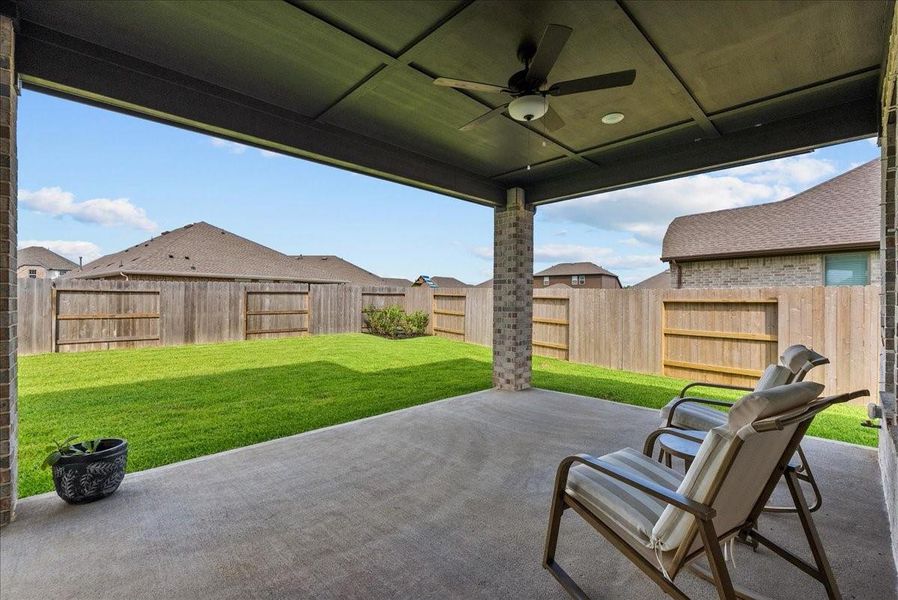 Covered back patio