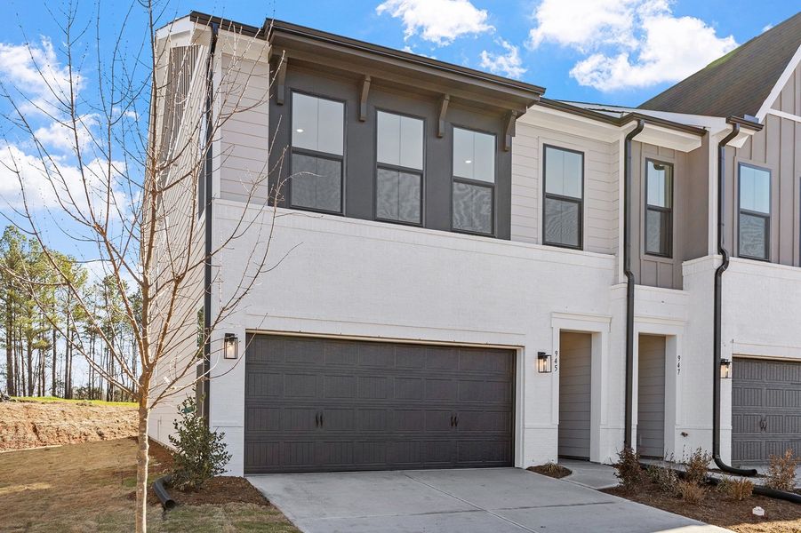 Front exterior of a new home in Sweetbrier, Durham, NC, highlighting curb appeal (Image 19).