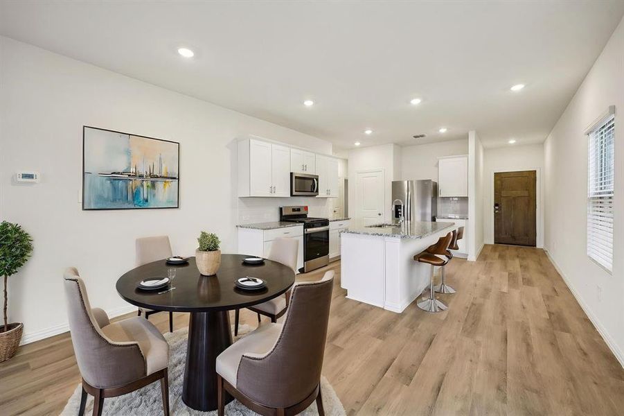 Furnished interior view inside a new home in Parks at Foster Crossing - Spring Series, Anna (Image 13).