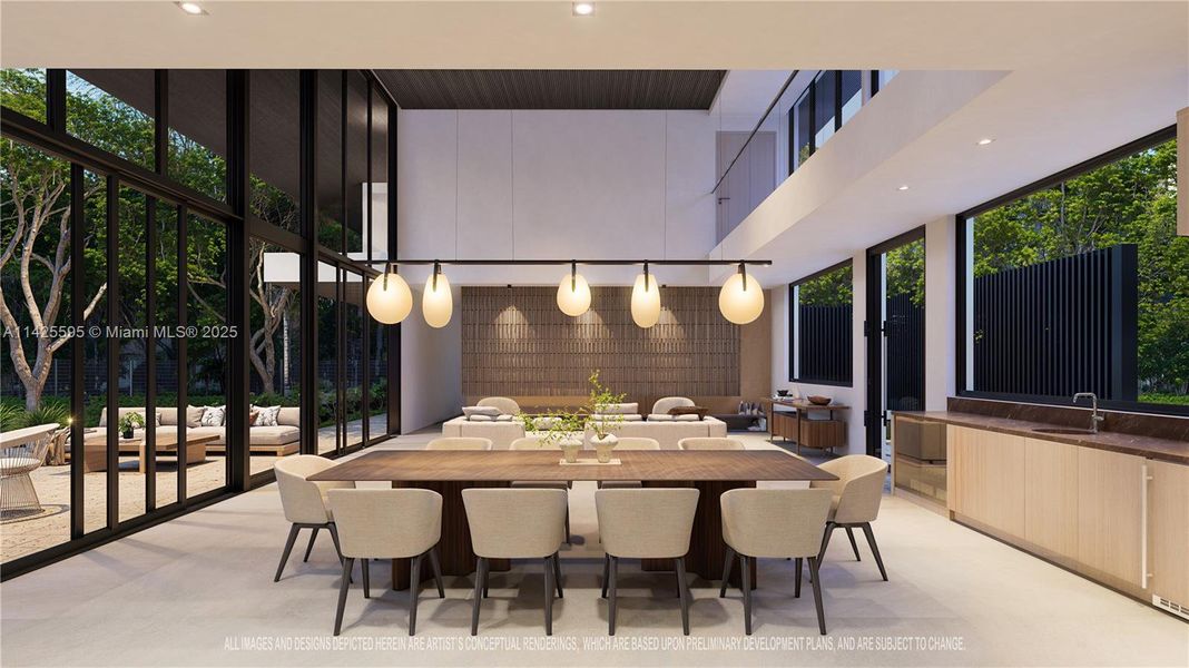 Furnished interior view inside a new home in , Miami (Image 27).