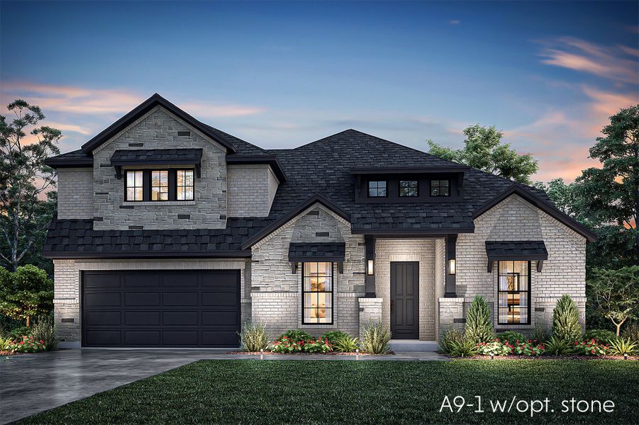 Representative exterior photo of a completed home built from the Richmond by John Houston Homes in The Parks at Panchasarp Farms - Phase 3, Burleson, TX (Image 6).