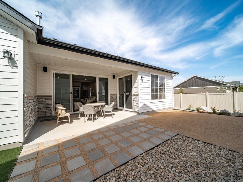 Exterior details and patio area of a home in The Reserve at Green Valley Ranch, Aurora (Image 3).