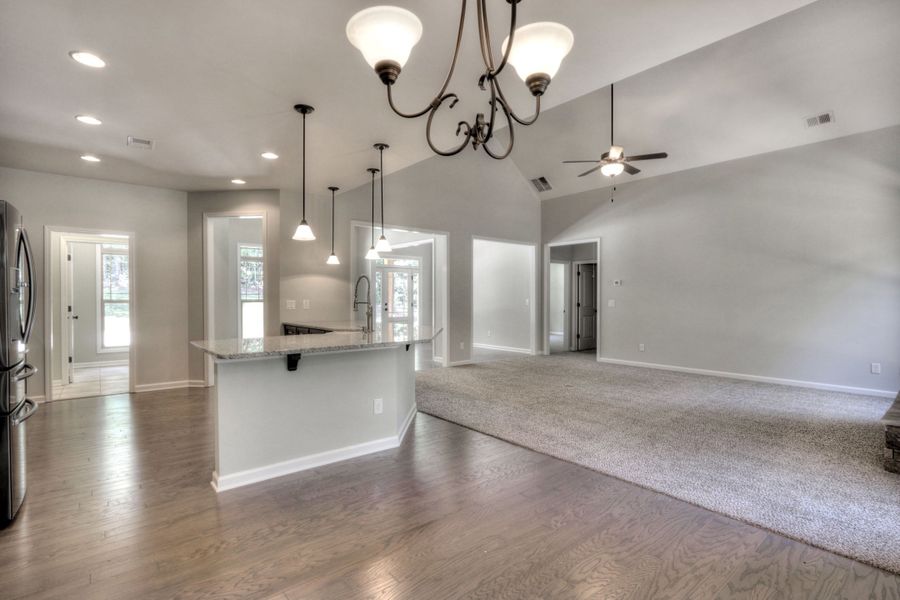 Representative furnished interior of a home built from the The Huntleigh by Bamford and Company in Rowland Springs, Cartersville (Image 11).