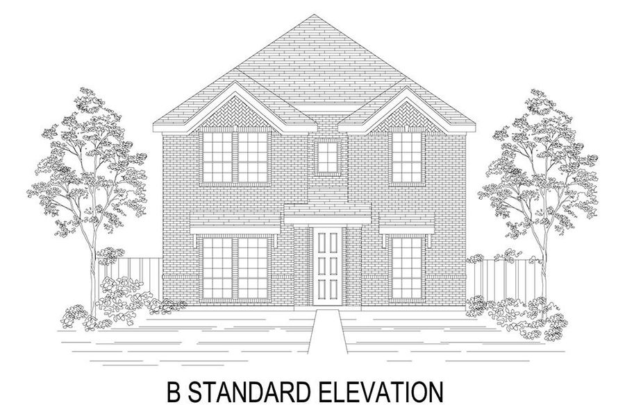Representative rendering of the exterior for the Hubbard R by First Texas Homes (Image 6). Representative rendering of the exterior for the Hubbard R by First Texas Homes (Image 6).