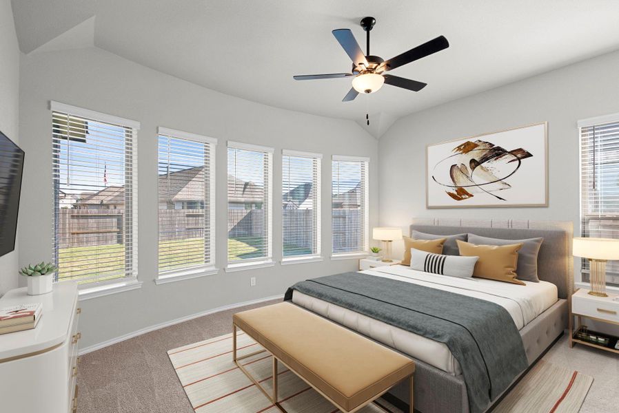 Furnished interior view inside a new home in The Trails 50', New Caney (Image 10).