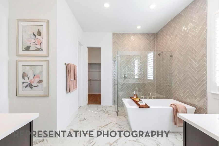 Furnished interior view inside a new home in ARTAVIA, Conroe (Image 11).