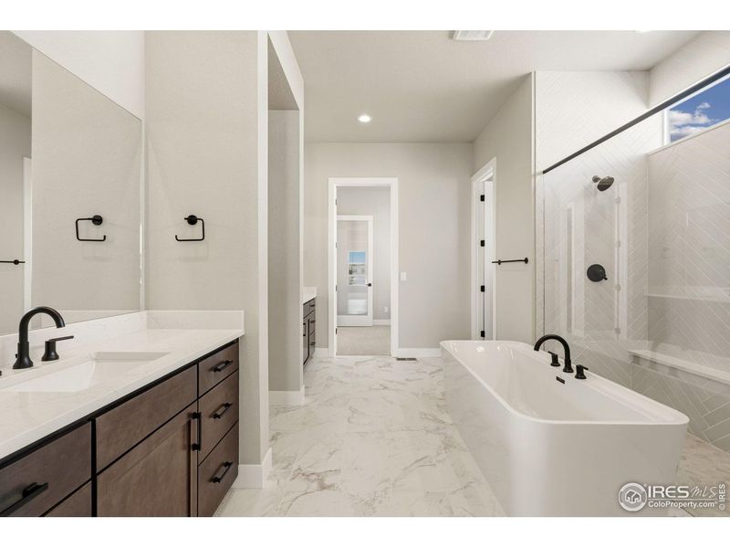 Furnished interior view inside a new home in The Fairways at RainDance, Windsor (Image 8).