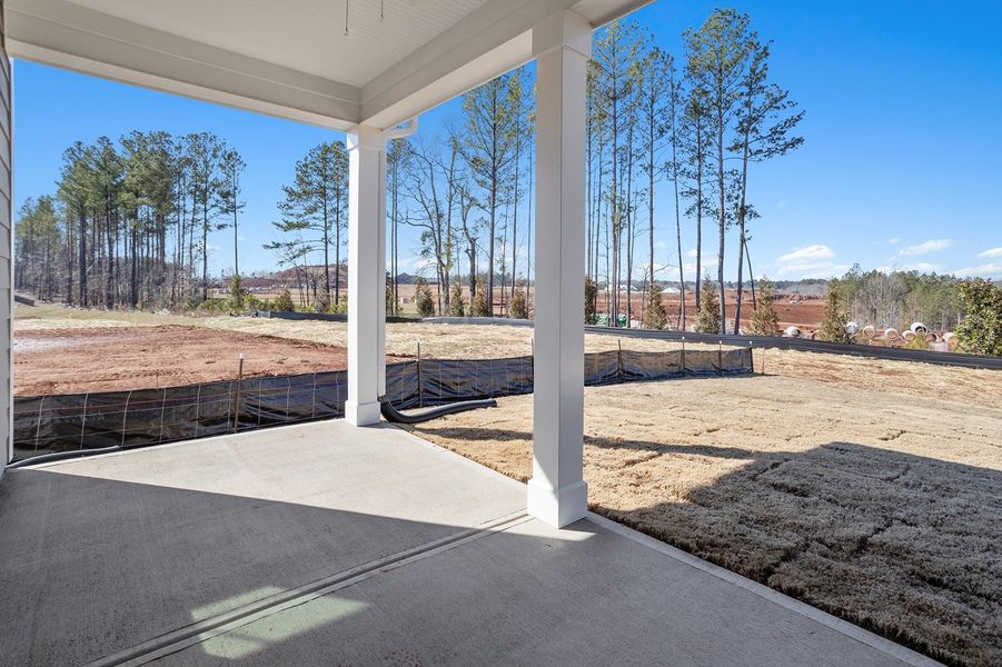 Exterior details and patio area of a home in Sweetbrier, Durham (Image 3).
