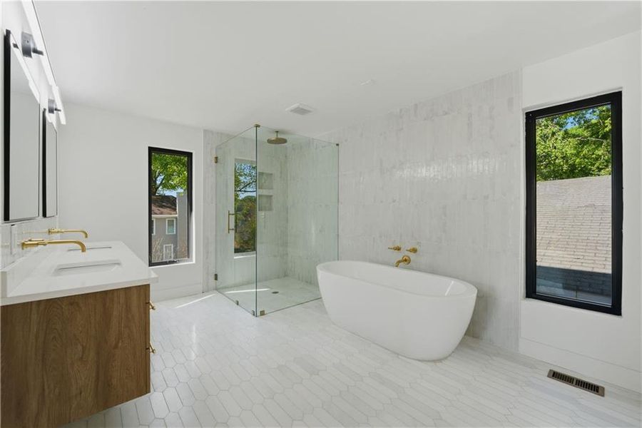 Furnished interior view inside a new home in , Atlanta (Image 12).