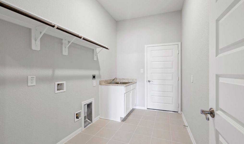 Laundry room with sink option