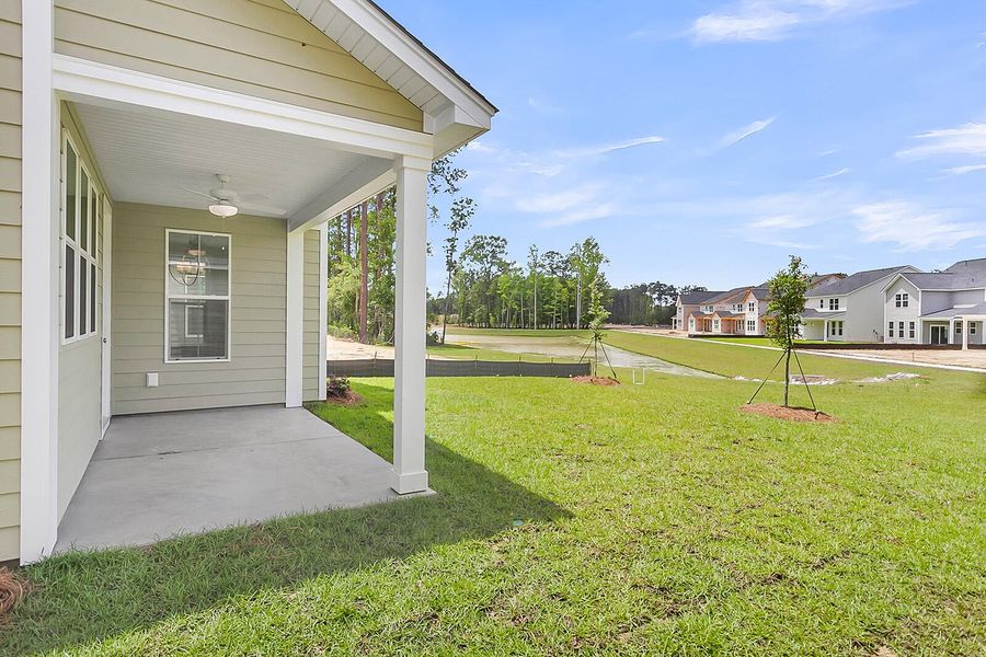 Exterior details and patio area of a home in Pineland Preserve, Summerville (Image 23).