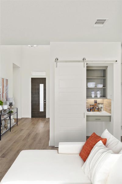 Furnished interior view inside a new home in Rough Hollow, Lakeway (Image 21). Furnished interior view inside a new home in Rough Hollow, Lakeway (Image 21).