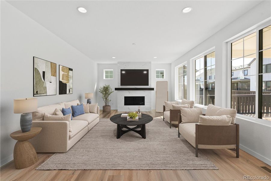 Furnished interior view inside a new home in Harmony at Solstice, Littleton (Image 5). Furnished interior view inside a new home in Harmony at Solstice, Littleton (Image 5).