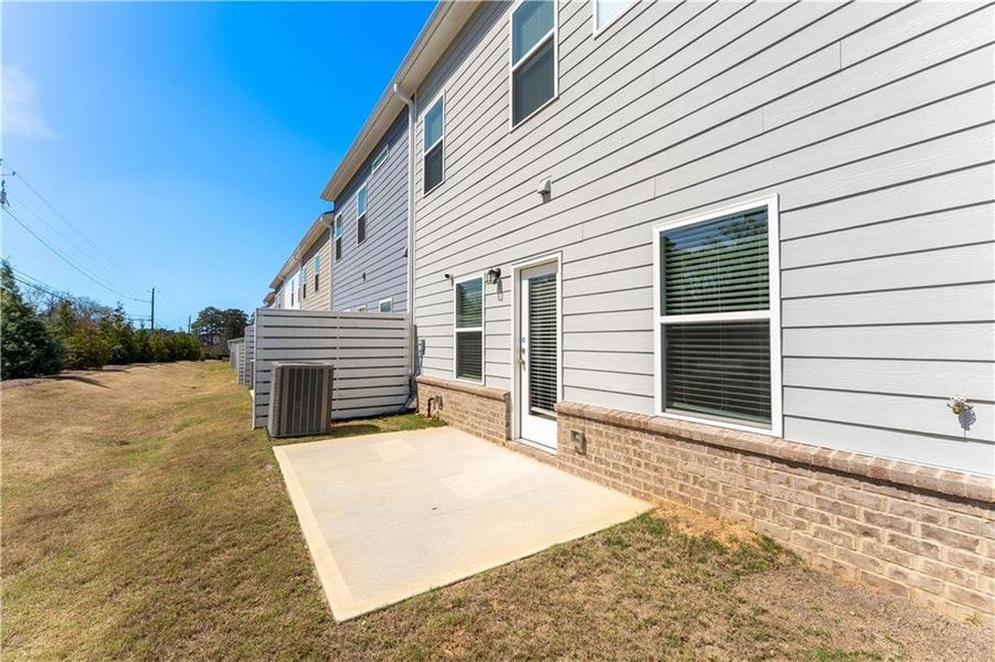 Exterior details and patio area of a home in , Sugar Hill (Image 3). Exterior details and patio area of a home in , Sugar Hill (Image 3).
