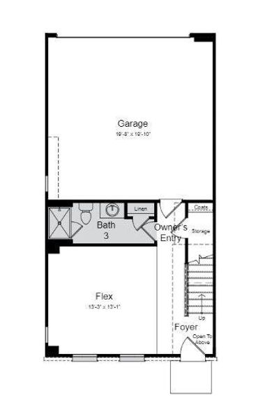 Structural options include: linear fireplace, storage at second floor, full bath on first floor, shower ledge in owner's bath, sky terrace.