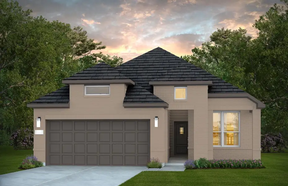 Representative exterior photo of a completed home built from the Barrett by Pulte Homes in Montgomery Bend, Montgomery, TX (Image 12). Representative exterior photo of a completed home built from the Barrett by Pulte Homes in Montgomery Bend, Montgomery, TX (Image 12).