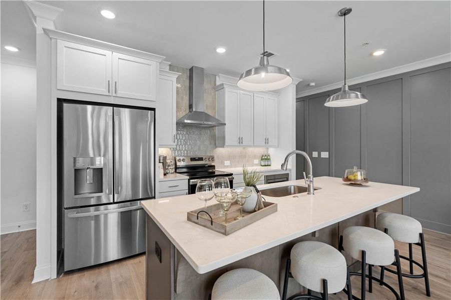 Furnished interior view inside a new home in Market Square at Sawnee Village, Cumming (Image 6).
