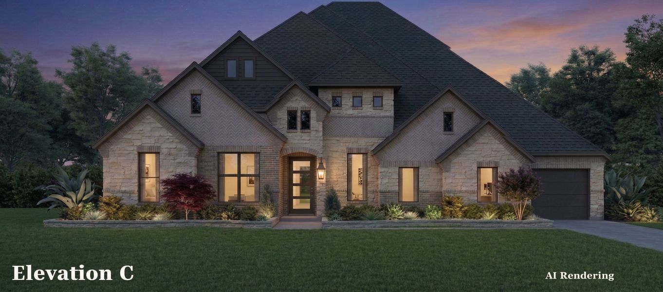 Representative exterior photo of a completed home built from the Elizabeth by Altura Homes in Panther Trail, Van Alstyne, TX (Image 9). Representative exterior photo of a completed home built from the Elizabeth by Altura Homes in Panther Trail, Van Alstyne, TX (Image 9).