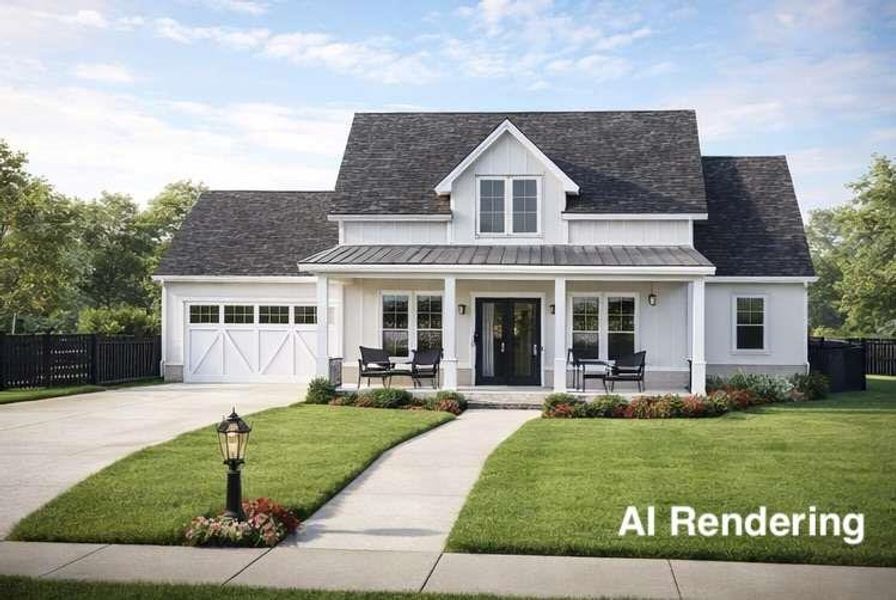 Front exterior of a new home in , Commerce, GA, highlighting curb appeal (Image 1). Front exterior of a new home in , Commerce, GA, highlighting curb appeal (Image 1).