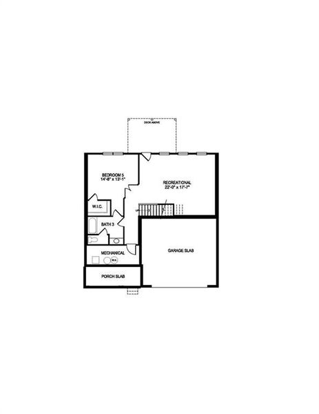 2D floor plan layout of this home in Habersham Meadows, Demorest, GA (Image 4).