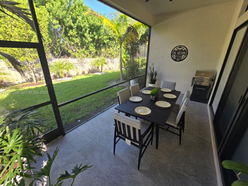 Exterior details and patio area of a home in , Parkland (Image 4). Exterior details and patio area of a home in , Parkland (Image 4).